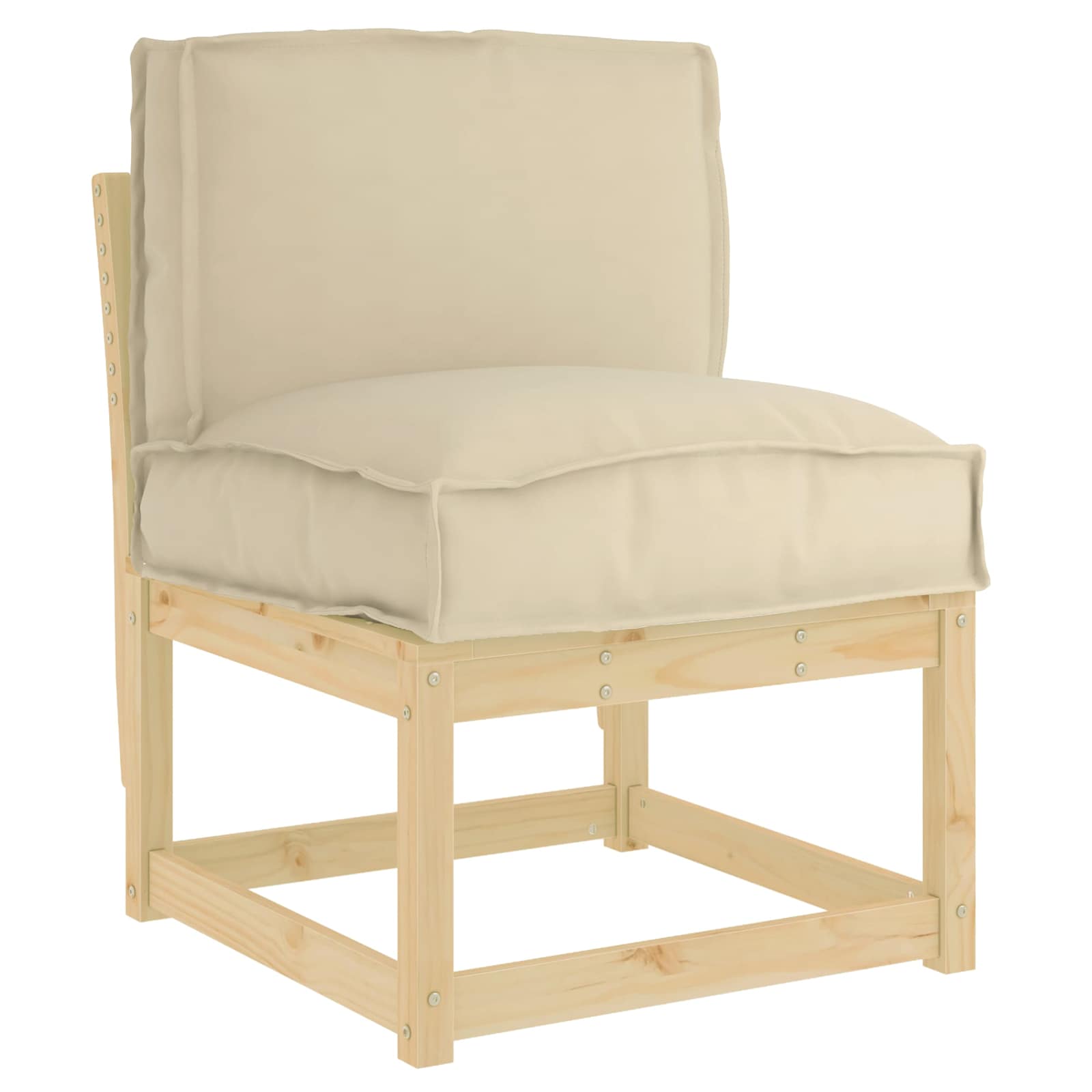 Kissen Beige 50 x 40 x 12 cm Oxford-Stoff