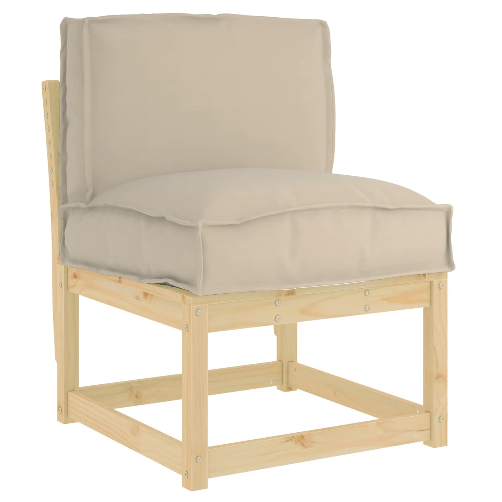 Kissen Taupe 50 x 40 x 12 cm Oxford-Stoff