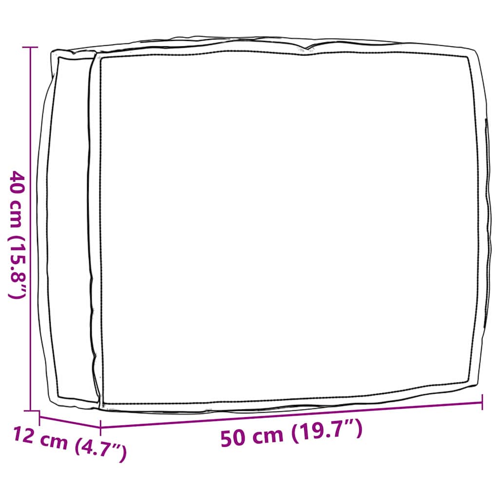 Kissen Weinrot 50 x 40 x 12 cm Oxford-Stoff