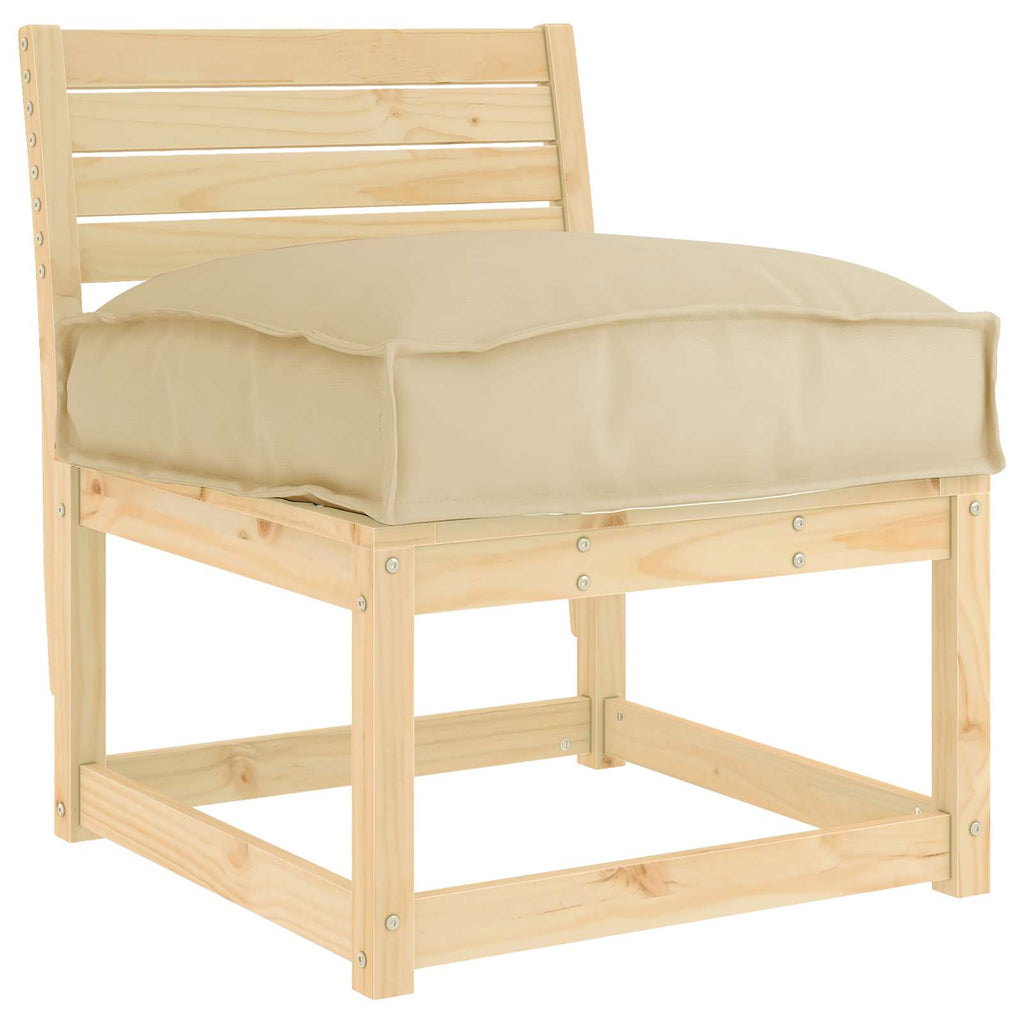 Kissen Beige 50 x 50 x 12 cm Oxford-Stoff