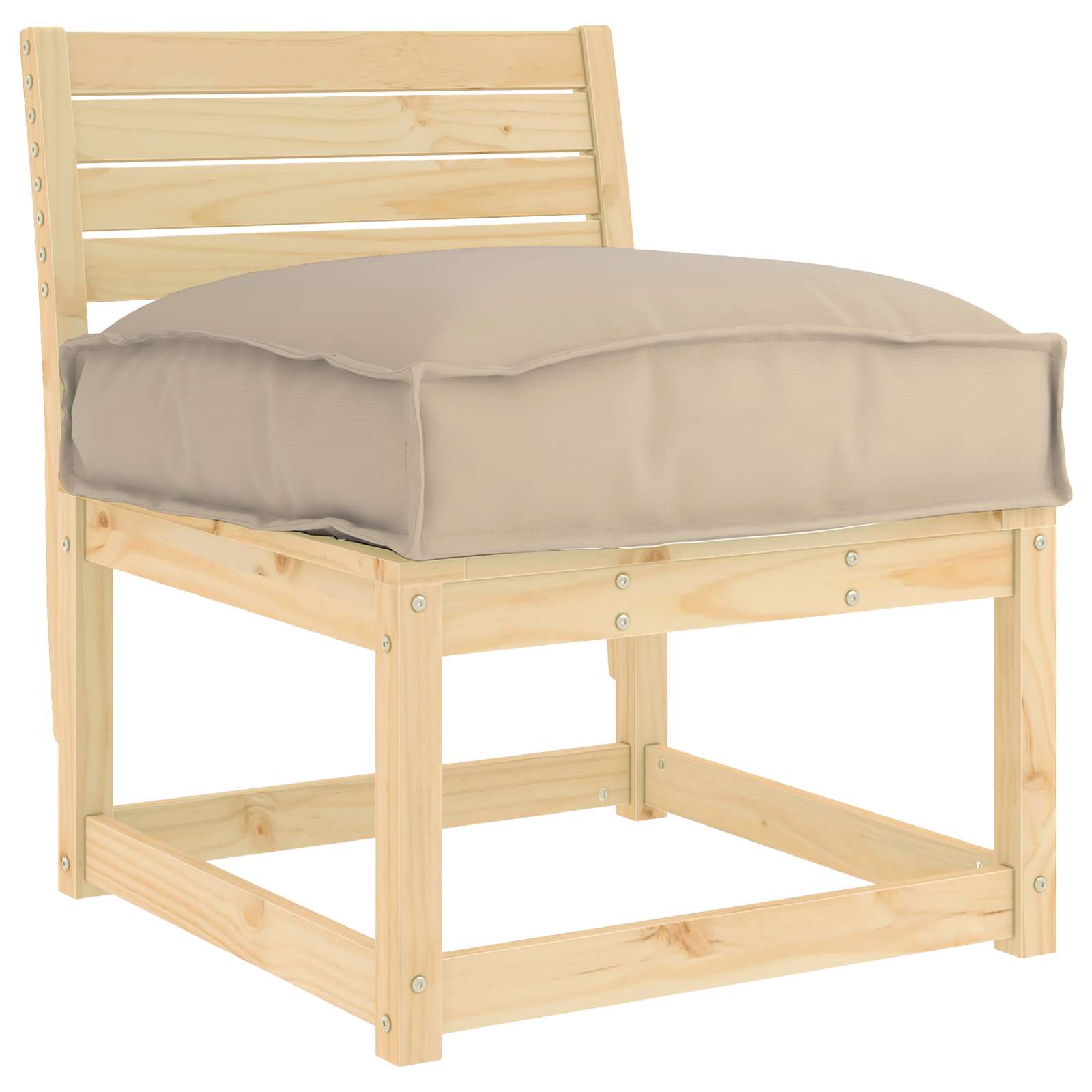 Kissen Taupe 50 x 50 x 12 cm Oxford-Stoff