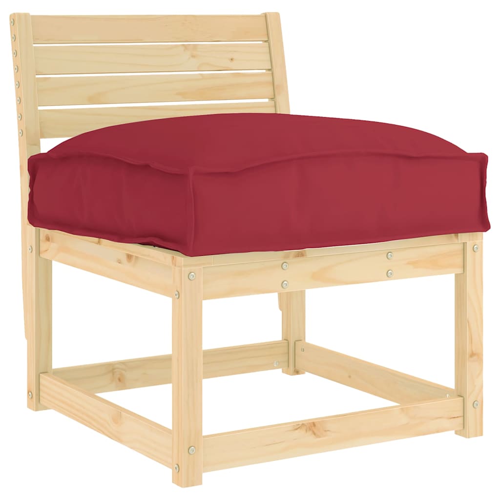 Kissen Weinrot 50 x 50 x 12 cm Oxford-Stoff