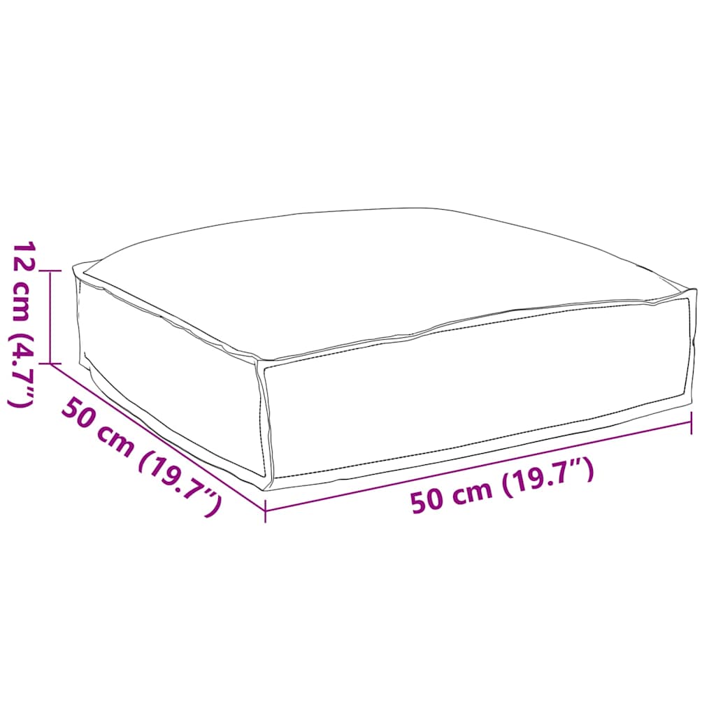 Kissen Blatt Blattmuster 50 x 50 x 12 cm Oxford-Stoff