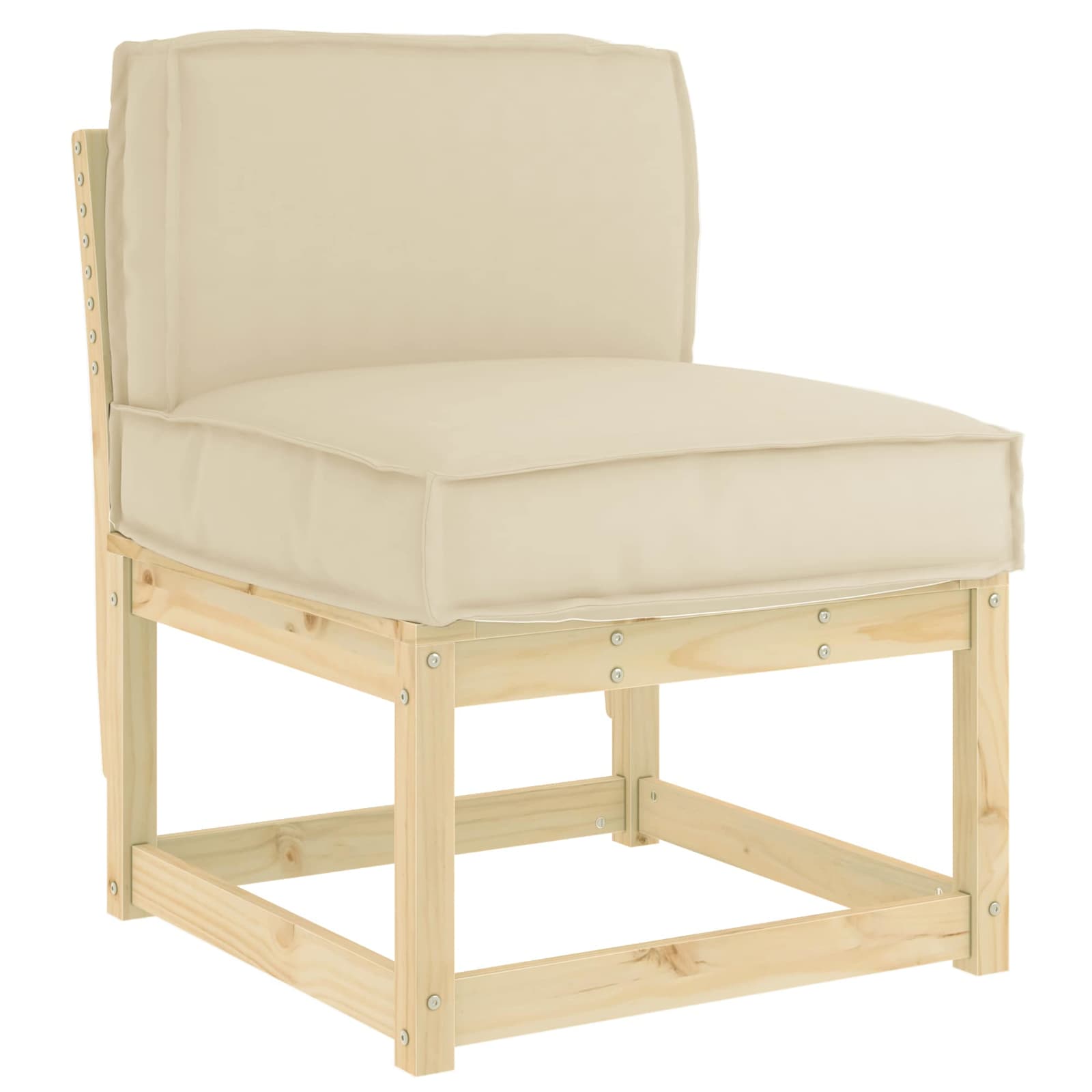 Kissen Beige 60 x 40 x 12 cm Oxford-Stoff