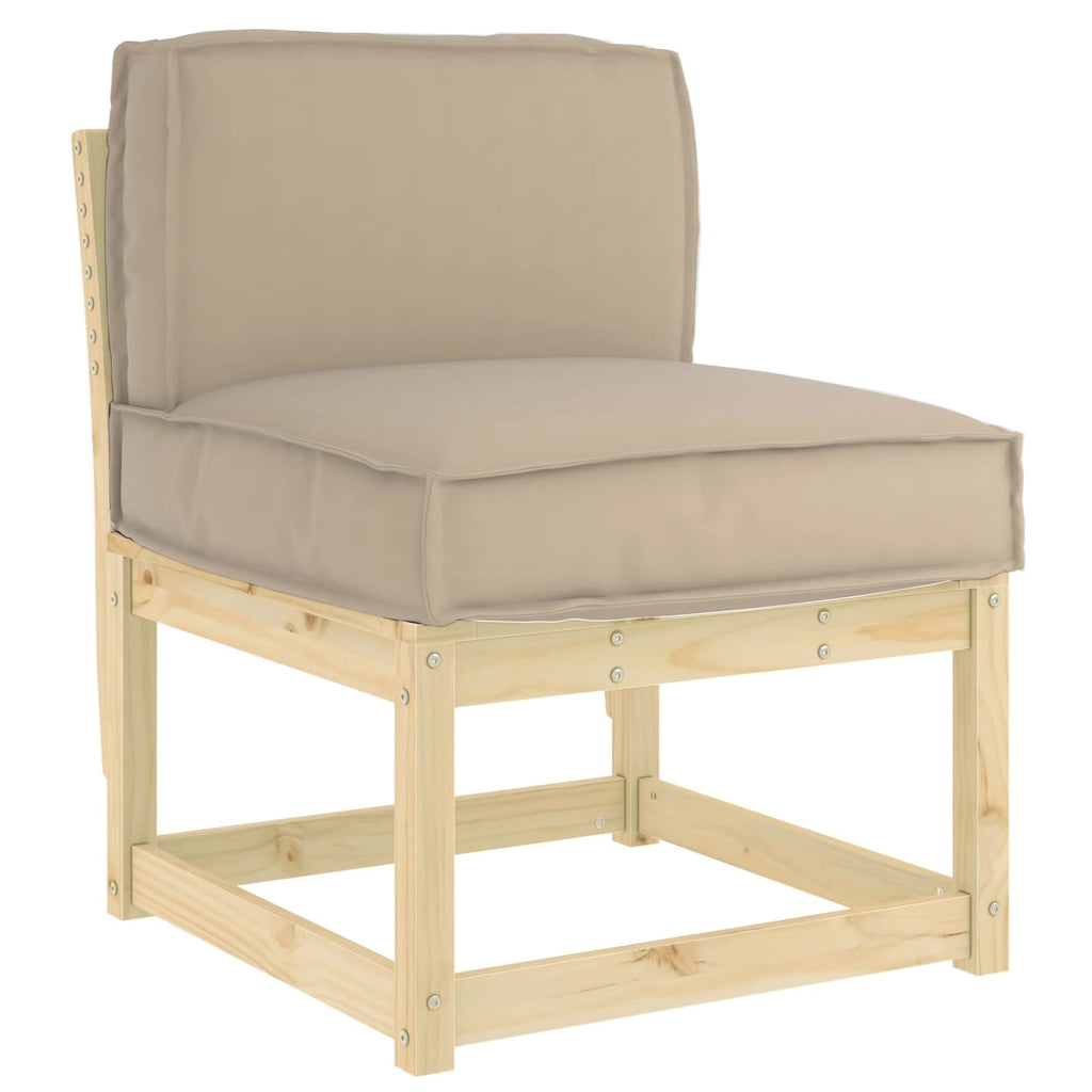 Kissen Taupe 60 x 40 x 12 cm Oxford-Stoff