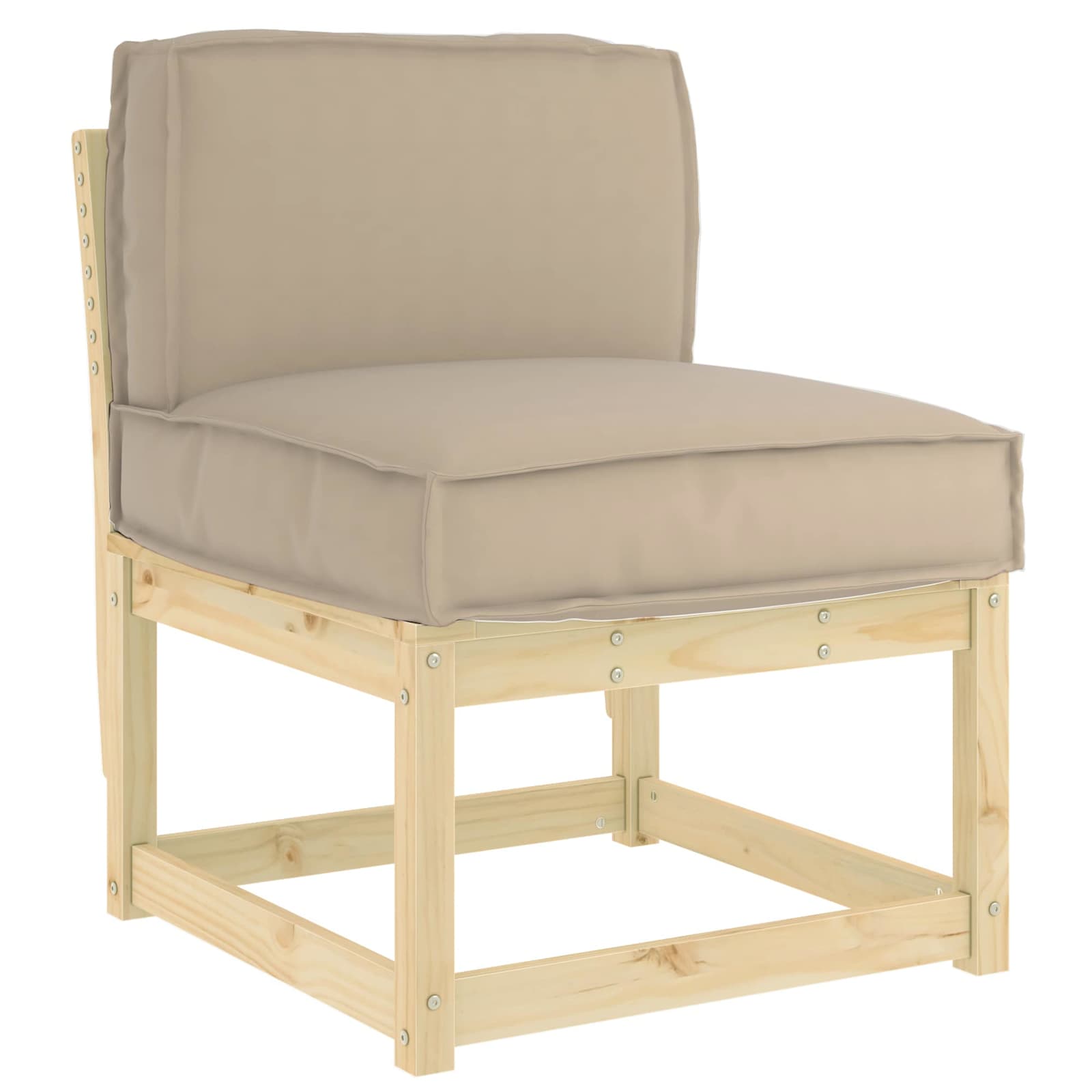 Kissen Taupe 60 x 40 x 12 cm Oxford-Stoff