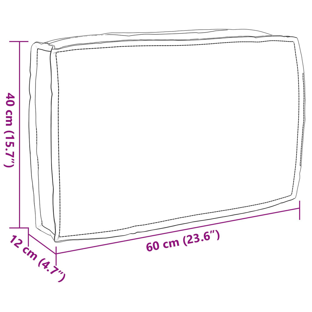 Kissen Blatt Blattmuster 60 x 40 x 12 cm Oxford-Stoff