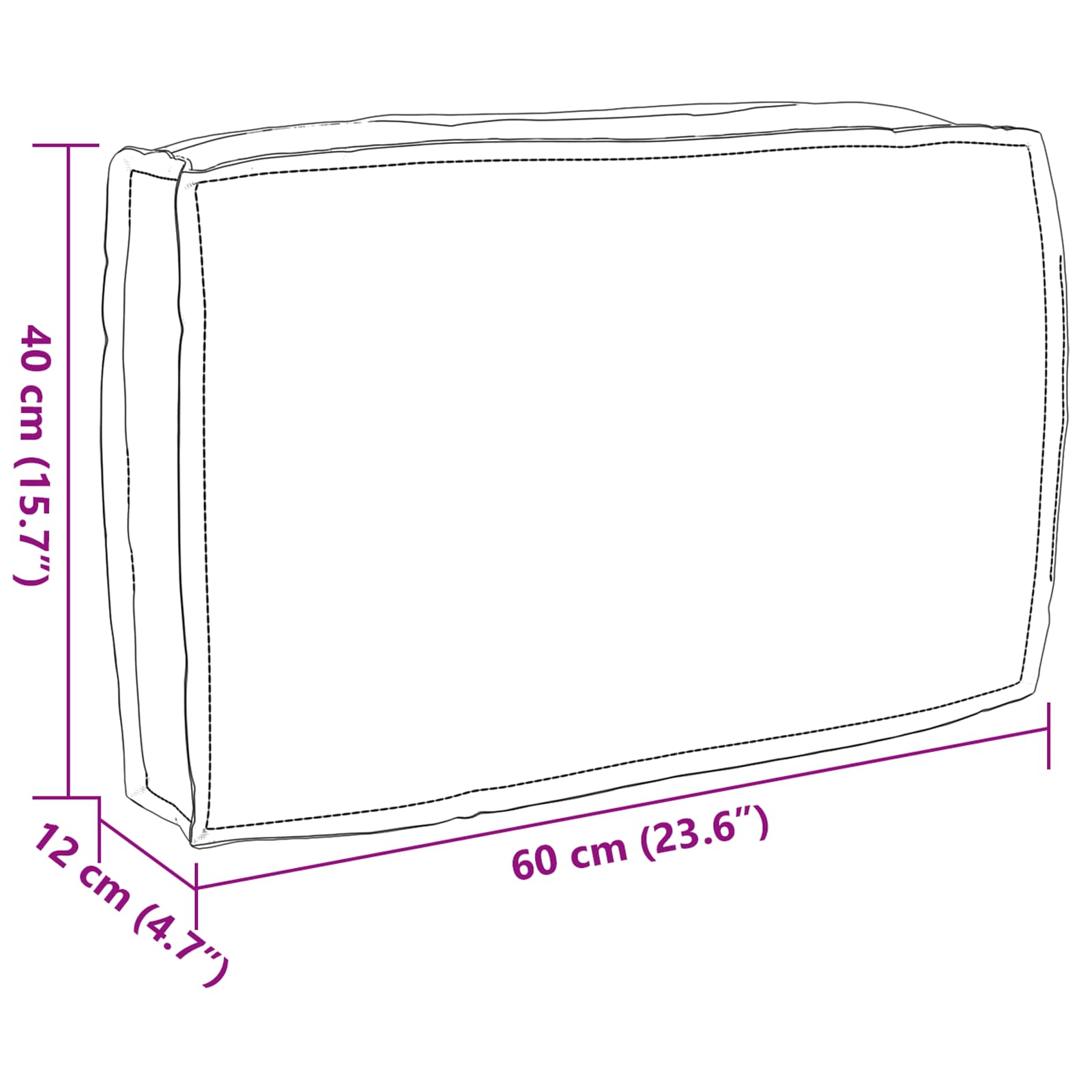 Kissen Blatt Blattmuster 60 x 40 x 12 cm Oxford-Stoff