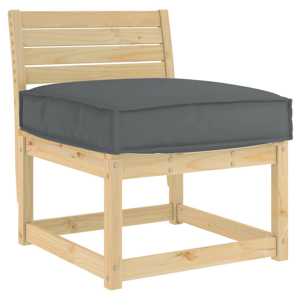 Kissen Anthrazit 60 x 60 x 12 cm Oxford-Stoff