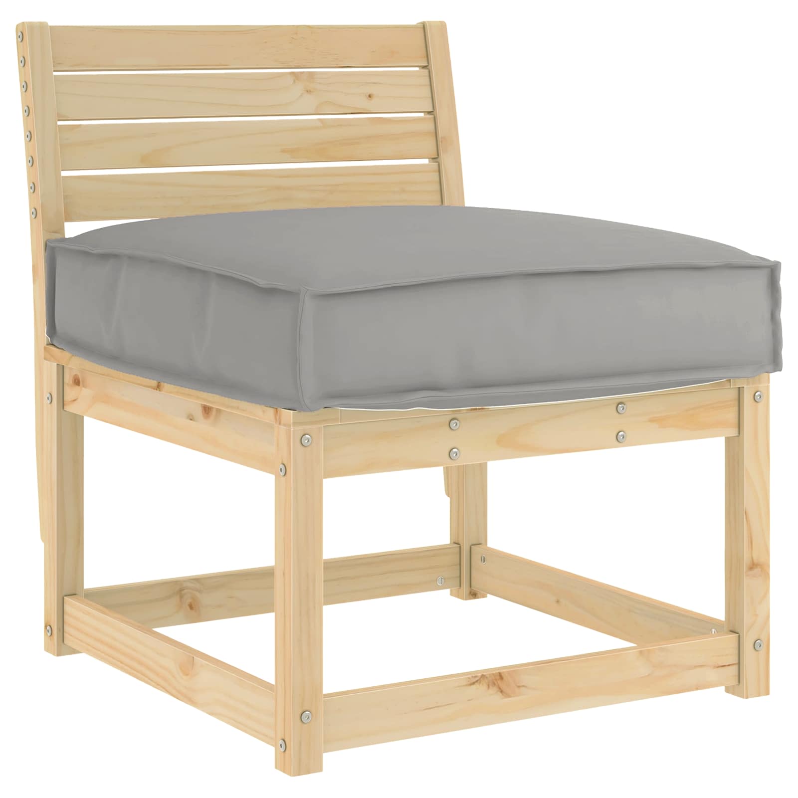 Kissen Grau 60 x 60 x 12 cm Oxford-Stoff