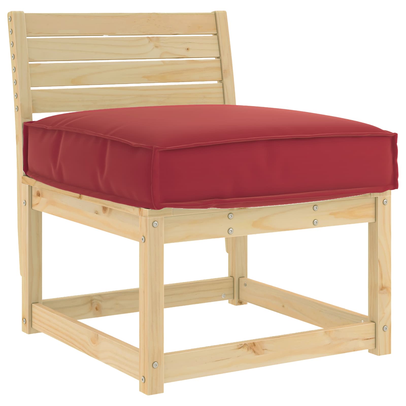 Kissen Weinrot 60 x 60 x 12 cm Oxford-Stoff