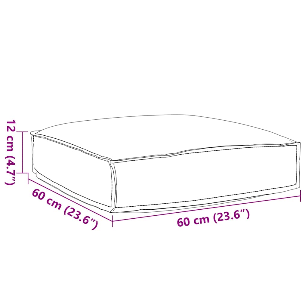 Kissen Königsblau 60 x 60 x 12 cm Oxford-Stoff