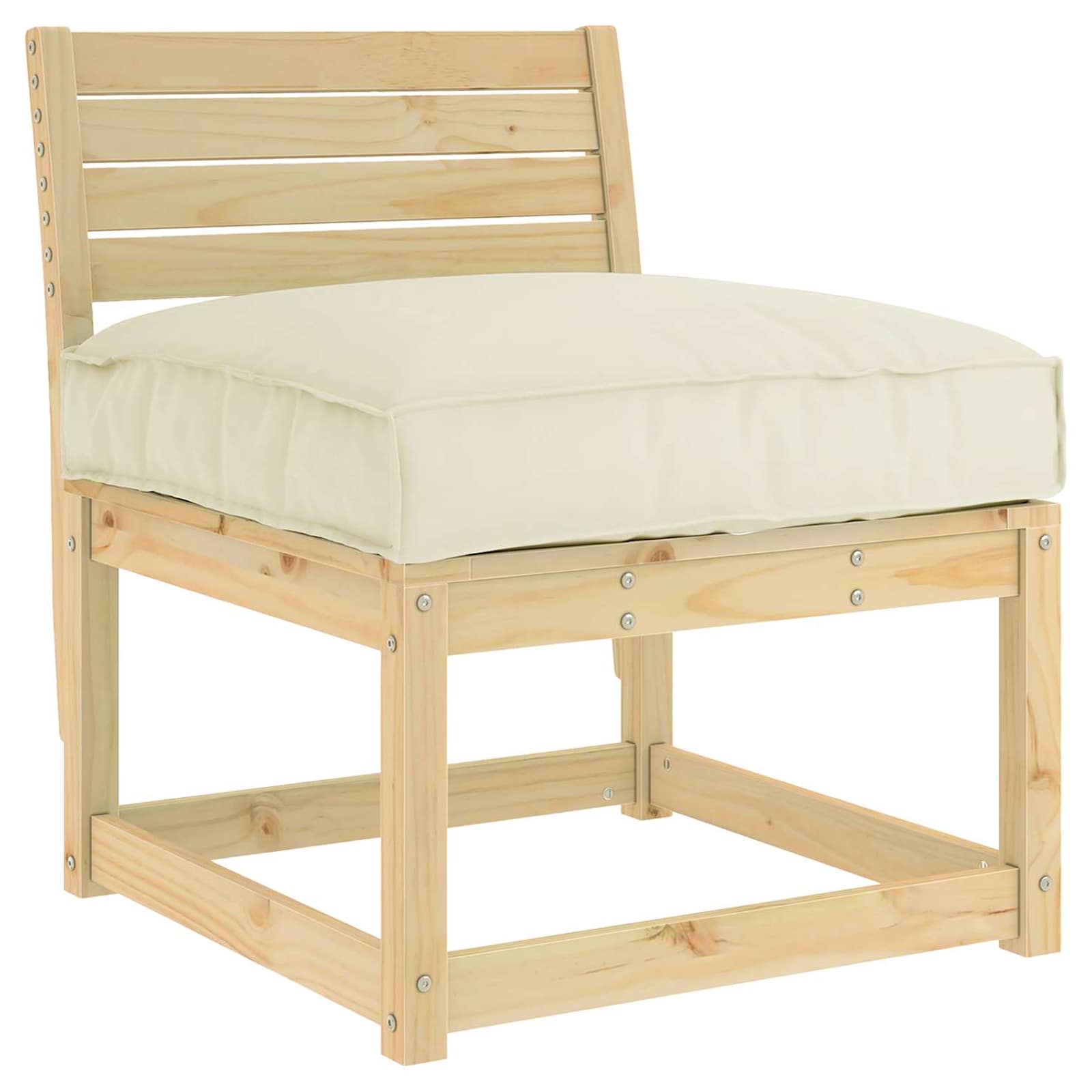Kissen Creme 70 x 70 x 12 cm Oxford-Stoff