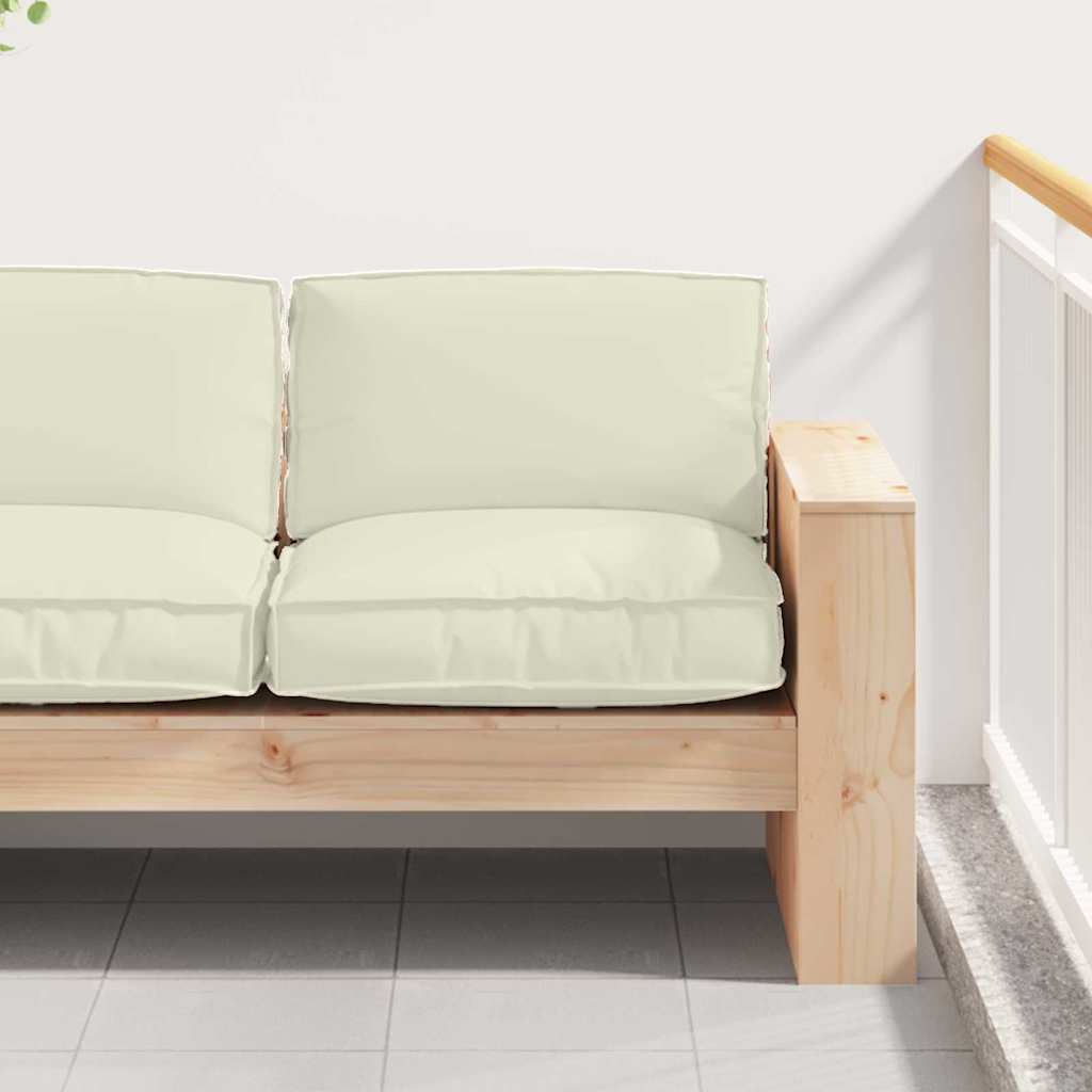 Kissen Creme 80 x 80 x 12 cm Oxford-Stoff