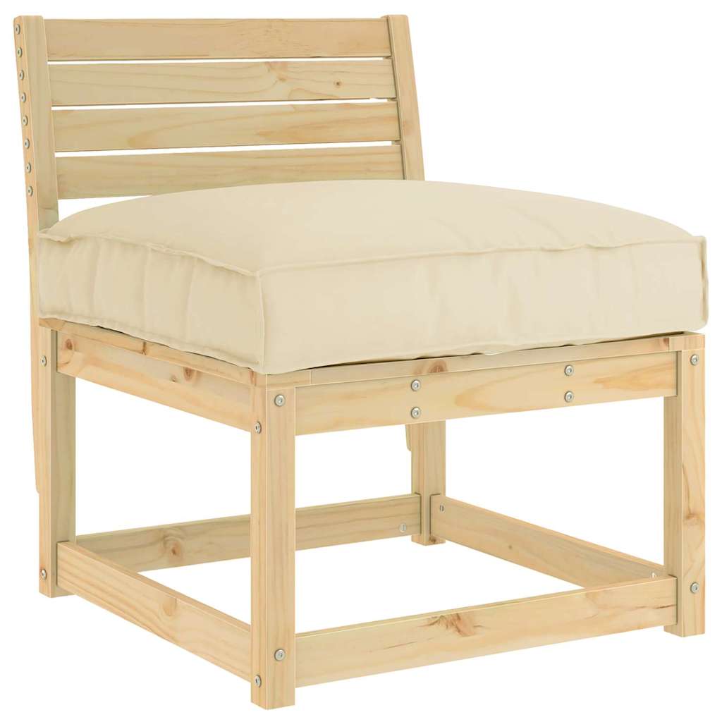 Kissen Beige 80 x 80 x 12 cm Oxford-Stoff