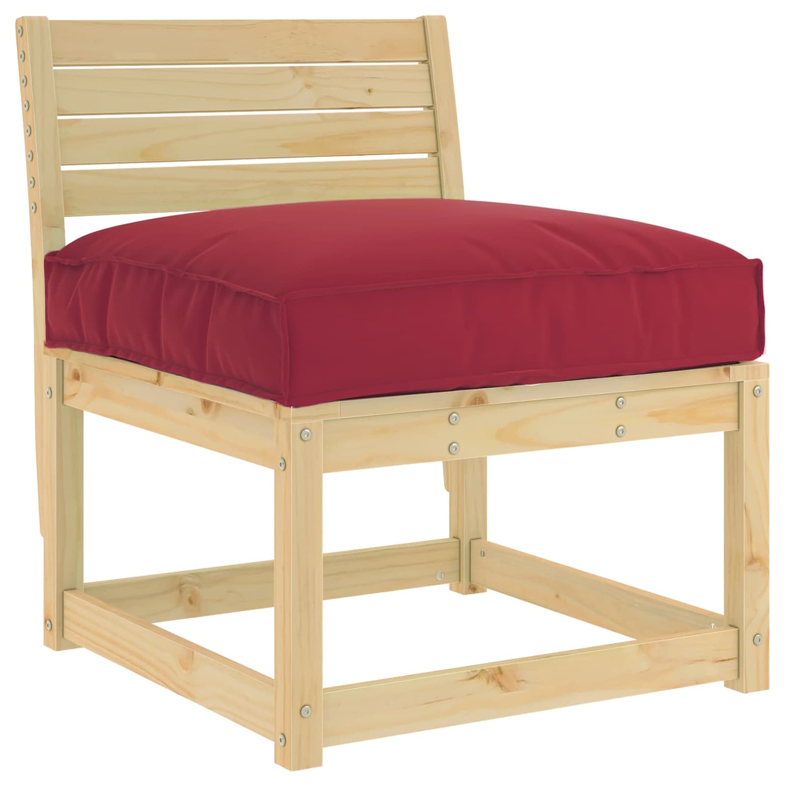 Kissen Weinrot 80 x 80 x 12 cm Oxford-Stoff