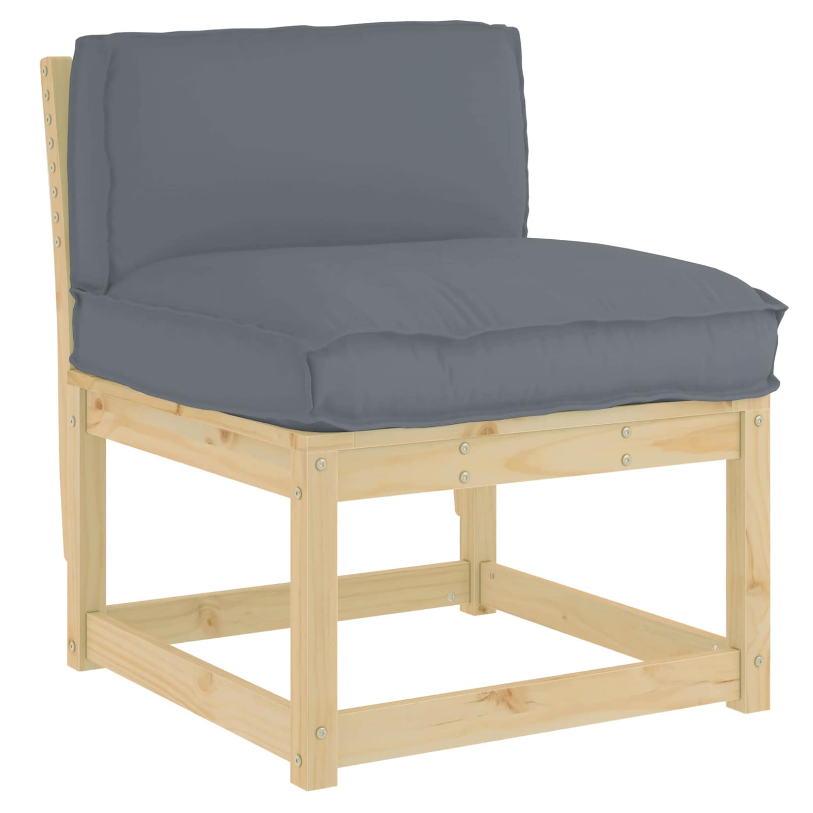 Kissen Anthrazit 70 x 40 x 12 cm Oxford-Stoff