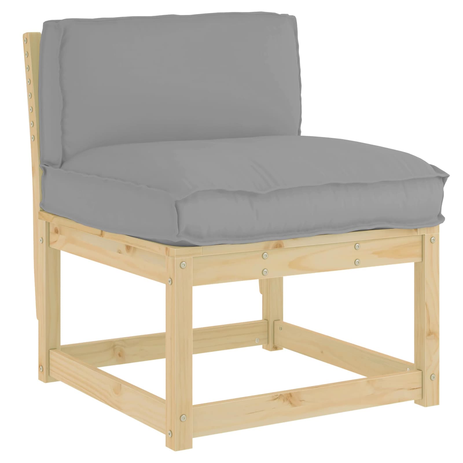 Kissen Grau 70 x 40 x 12 cm Oxford-Stoff