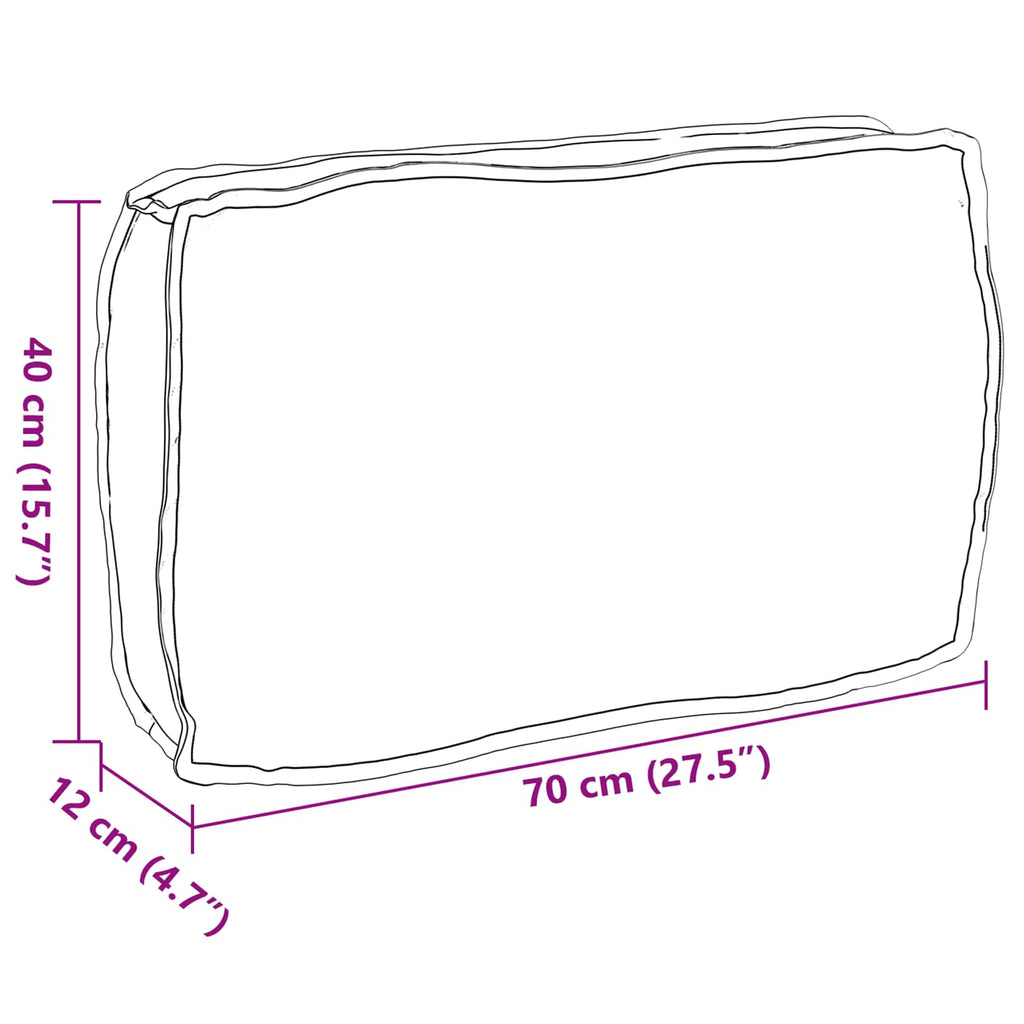 Kissen Grau 70 x 40 x 12 cm Oxford-Stoff