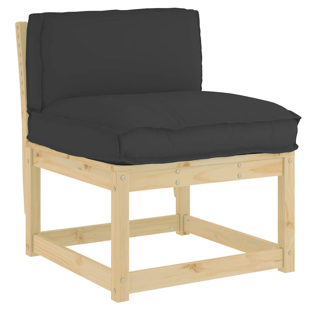 Kissen Schwarz 70 x 40 x 12 cm Oxford-Stoff