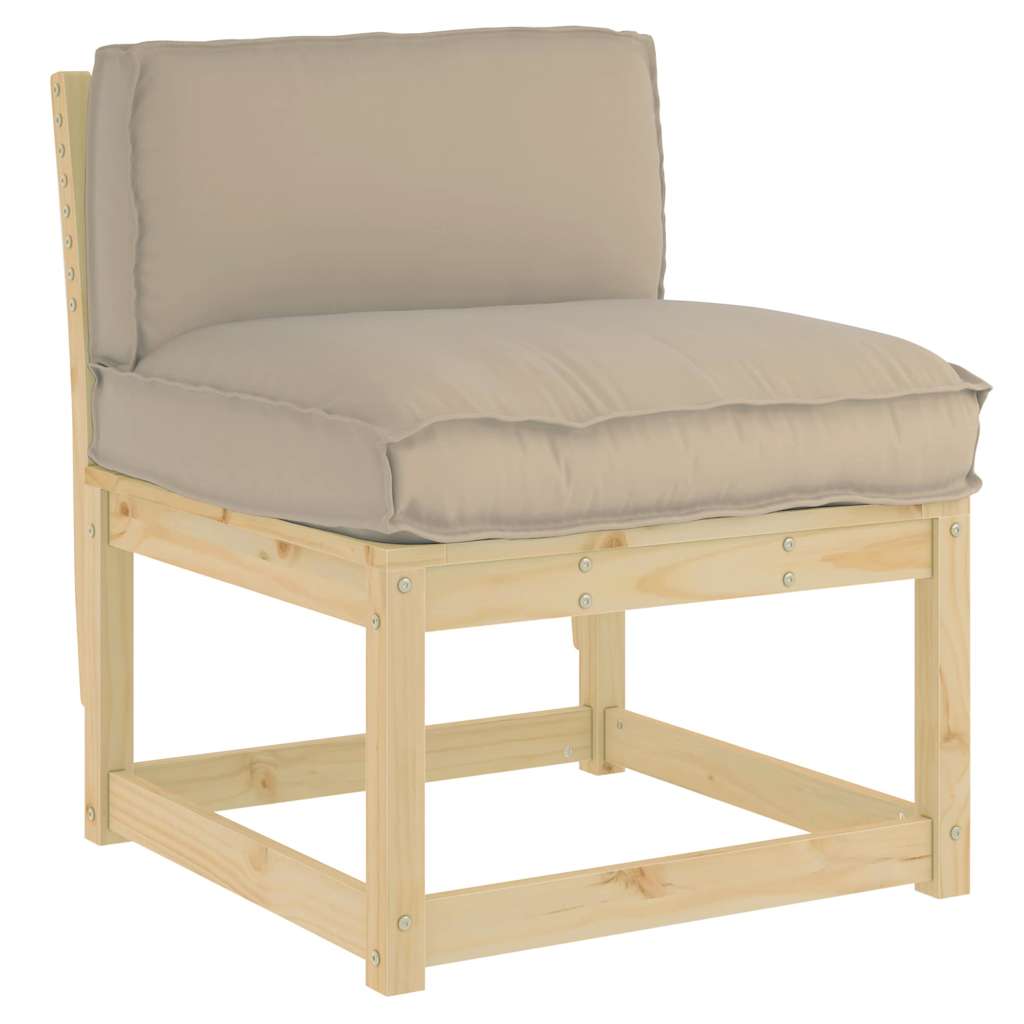 Kissen Taupe 70 x 40 x 12 cm Oxford-Stoff