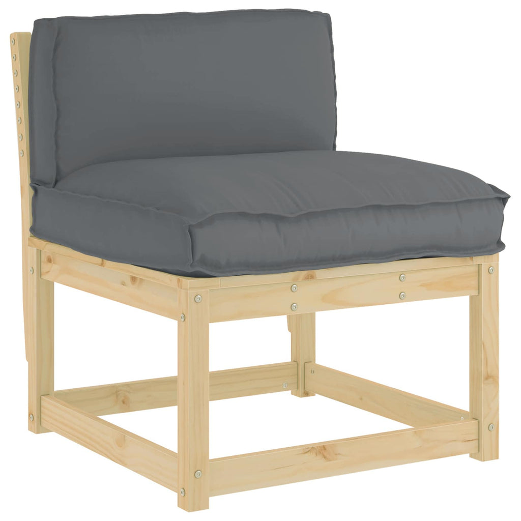 Kissen Anthrazit 80 x 40 x 12 cm Oxford-Stoff