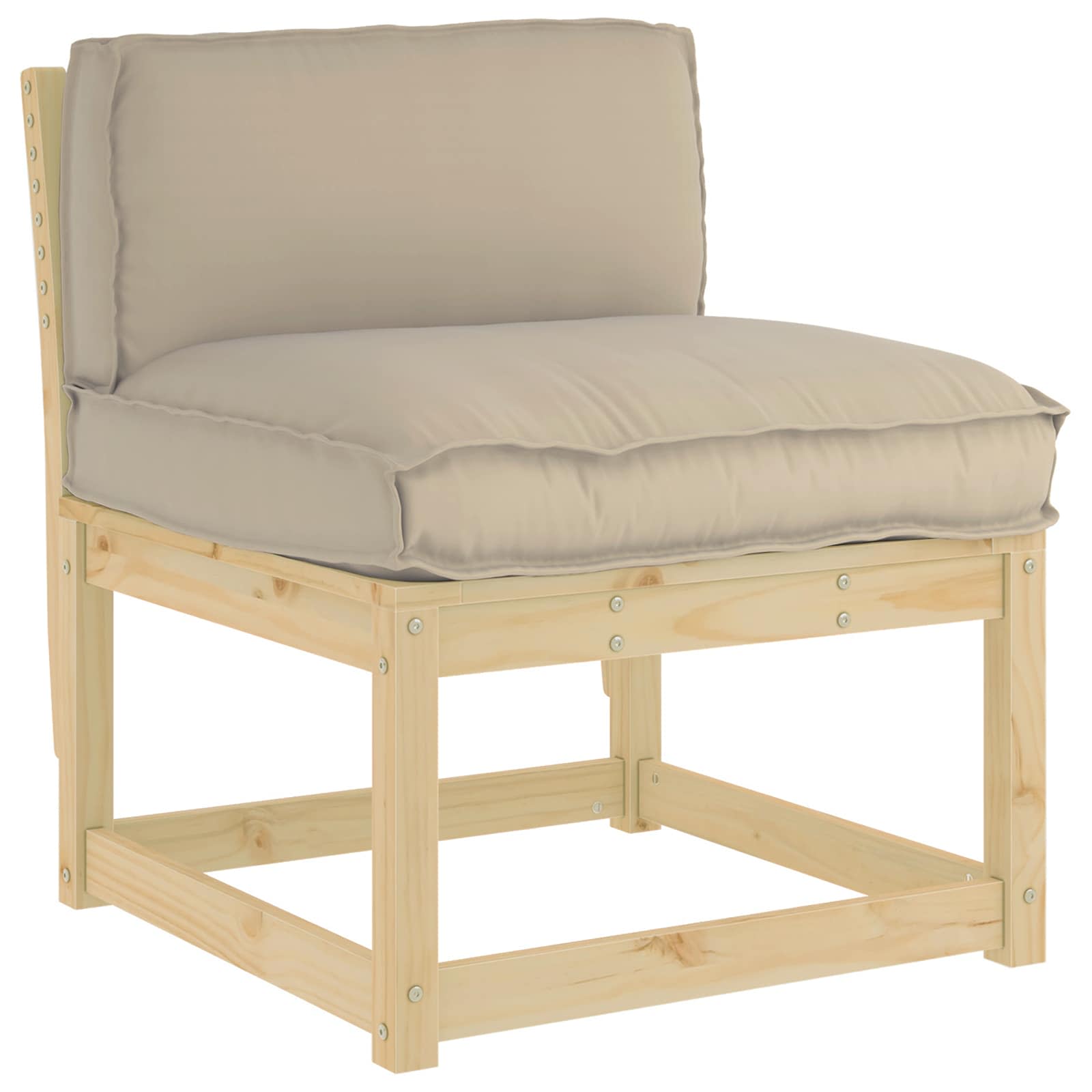 Kissen Taupe 80 x 40 x 12 cm Oxford-Stoff