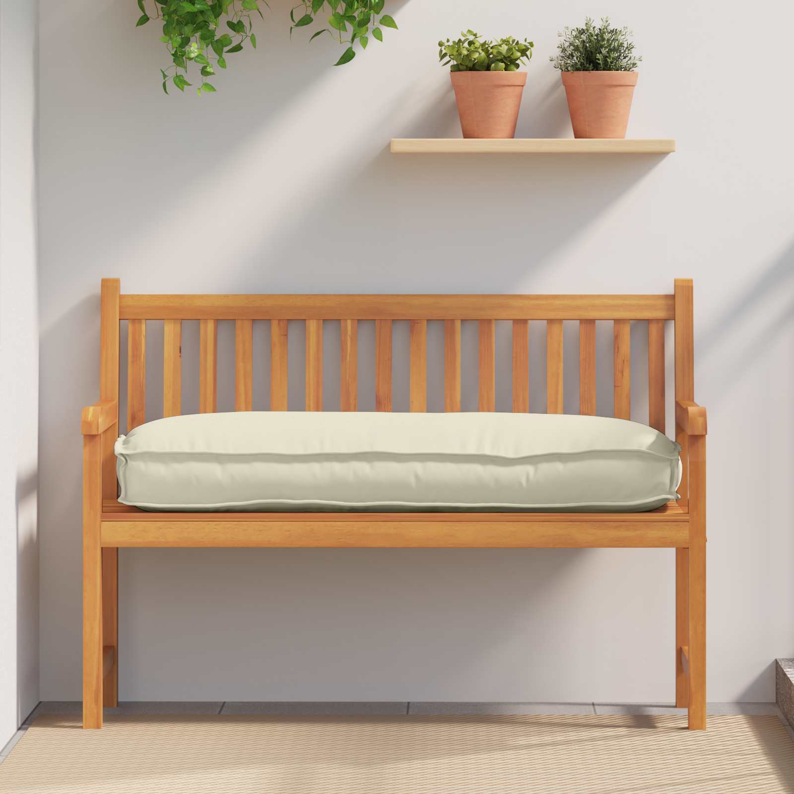 Kissen Creme 120 x 50 x 12 cm Oxford-Stoff