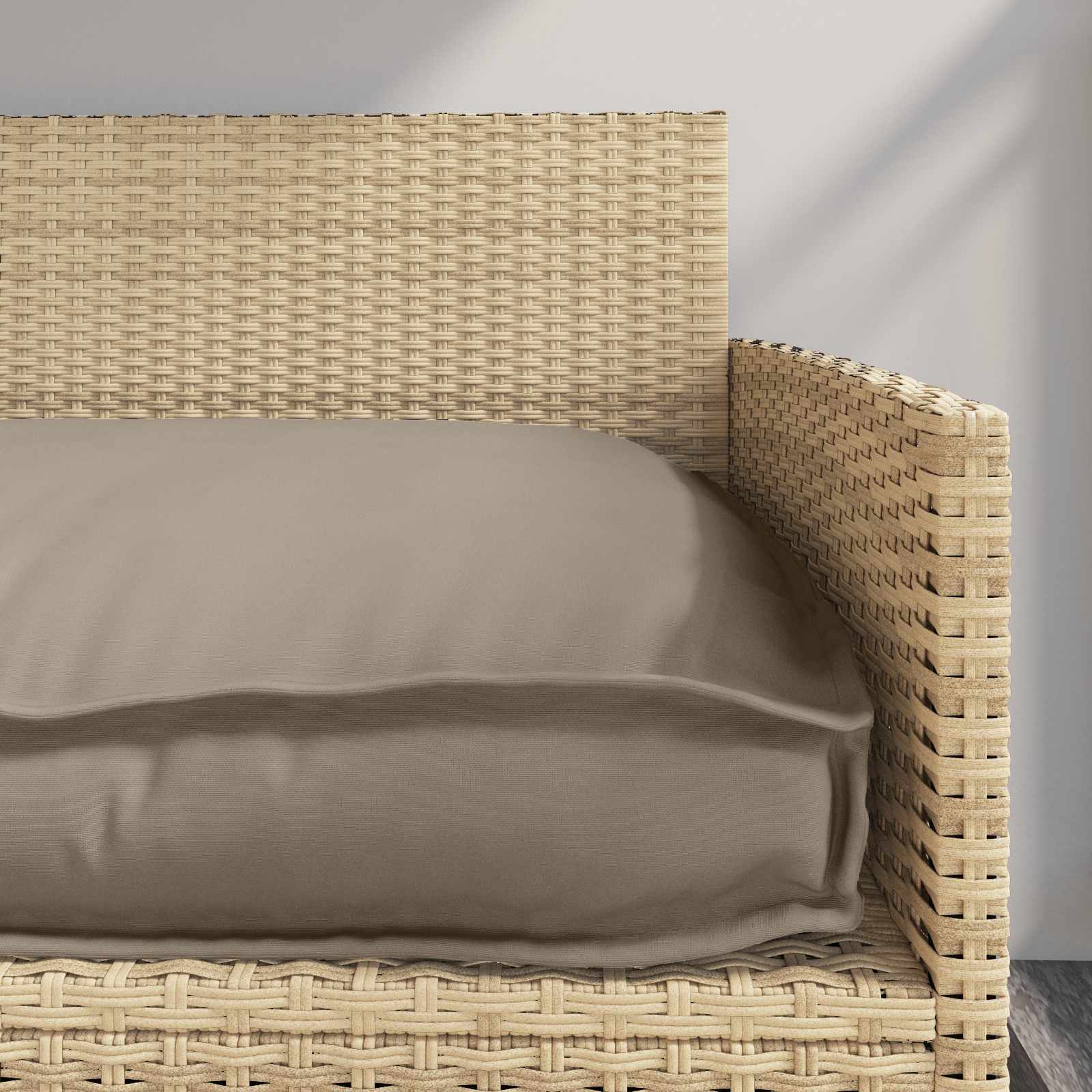 Kissen Taupe 120 x 60 x 12 cm Oxford-Stoff