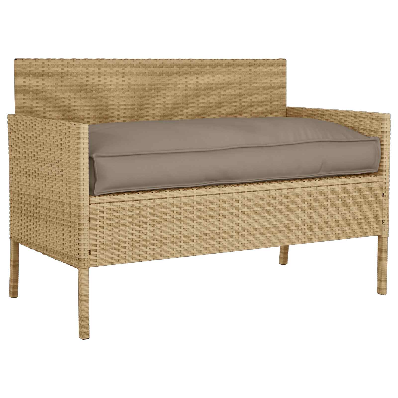 Kissen Taupe 120 x 60 x 12 cm Oxford-Stoff