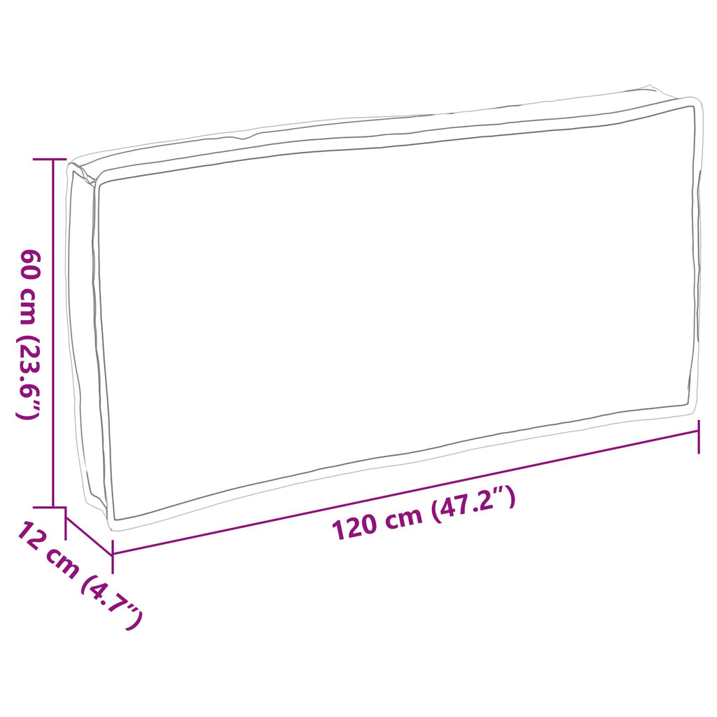 Kissen Königsblau 120 x 60 x 12 cm Oxford-Stoff