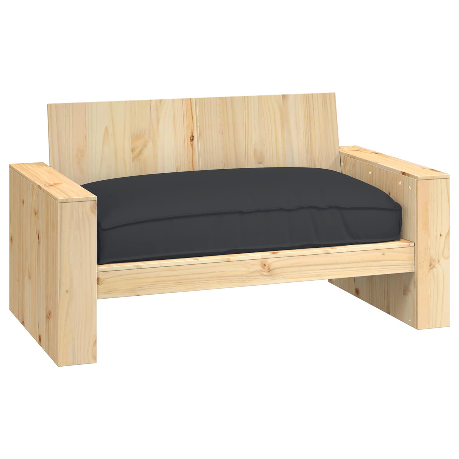 Kissen Schwarz 120 x 80 x 12 cm Oxford-Stoff