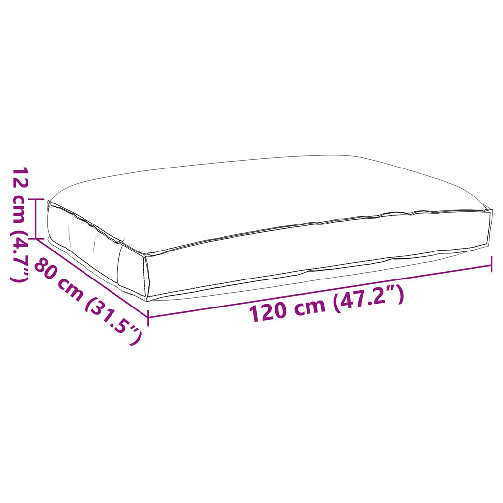 Kissen Königsblau 120 x 80 x 12 cm Oxford-Stoff