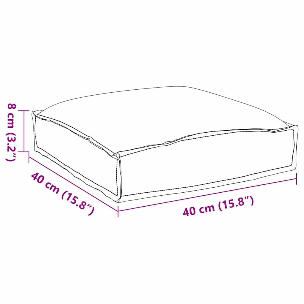 Kissen 2 pcs Weinrot 40 x 40 x 8 cm Oxford-Stoff