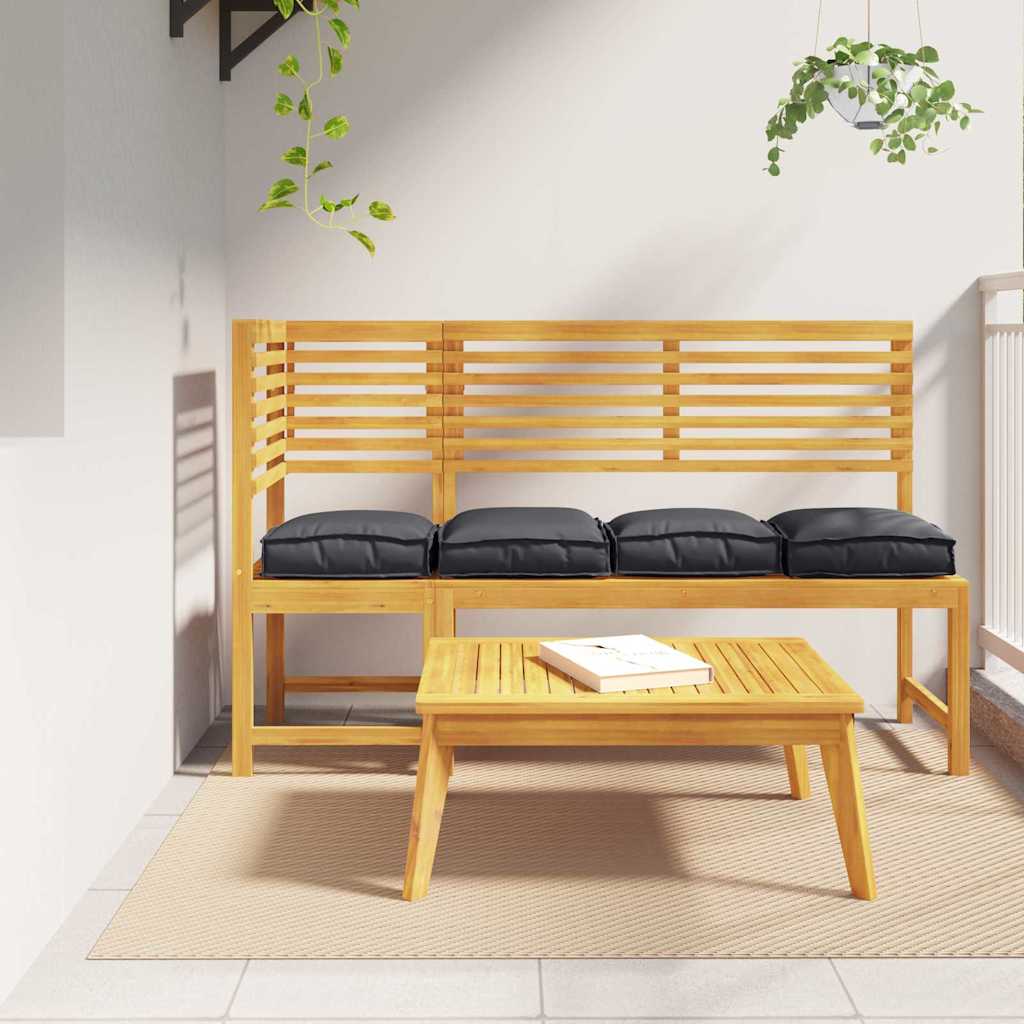 Kissen 4 pcs Schwarz 40 x 40 x 8 cm Oxford-Stoff