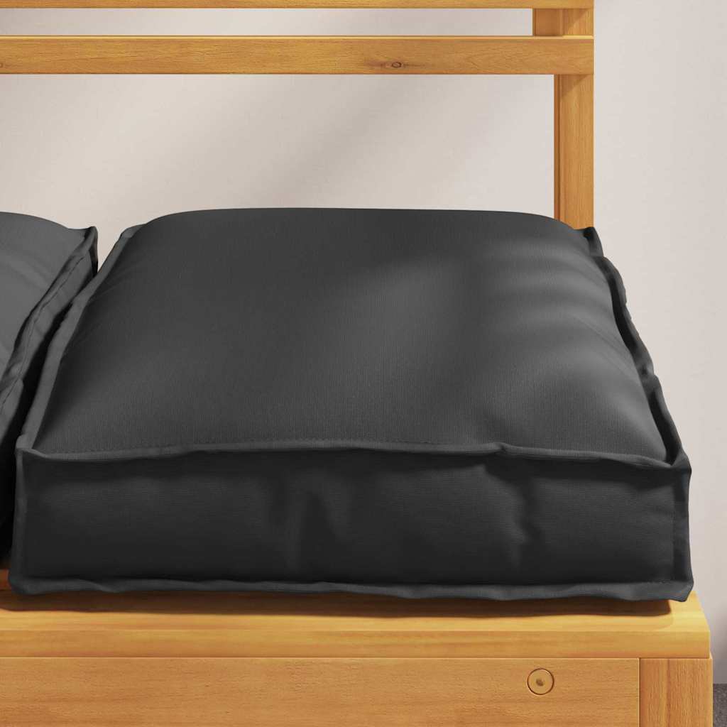 Kissen 4 pcs Schwarz 40 x 40 x 8 cm Oxford-Stoff