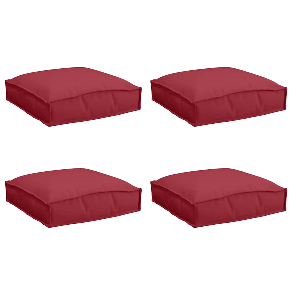 Kissen 4 pcs Weinrot 40 x 40 x 8 cm Oxford-Stoff