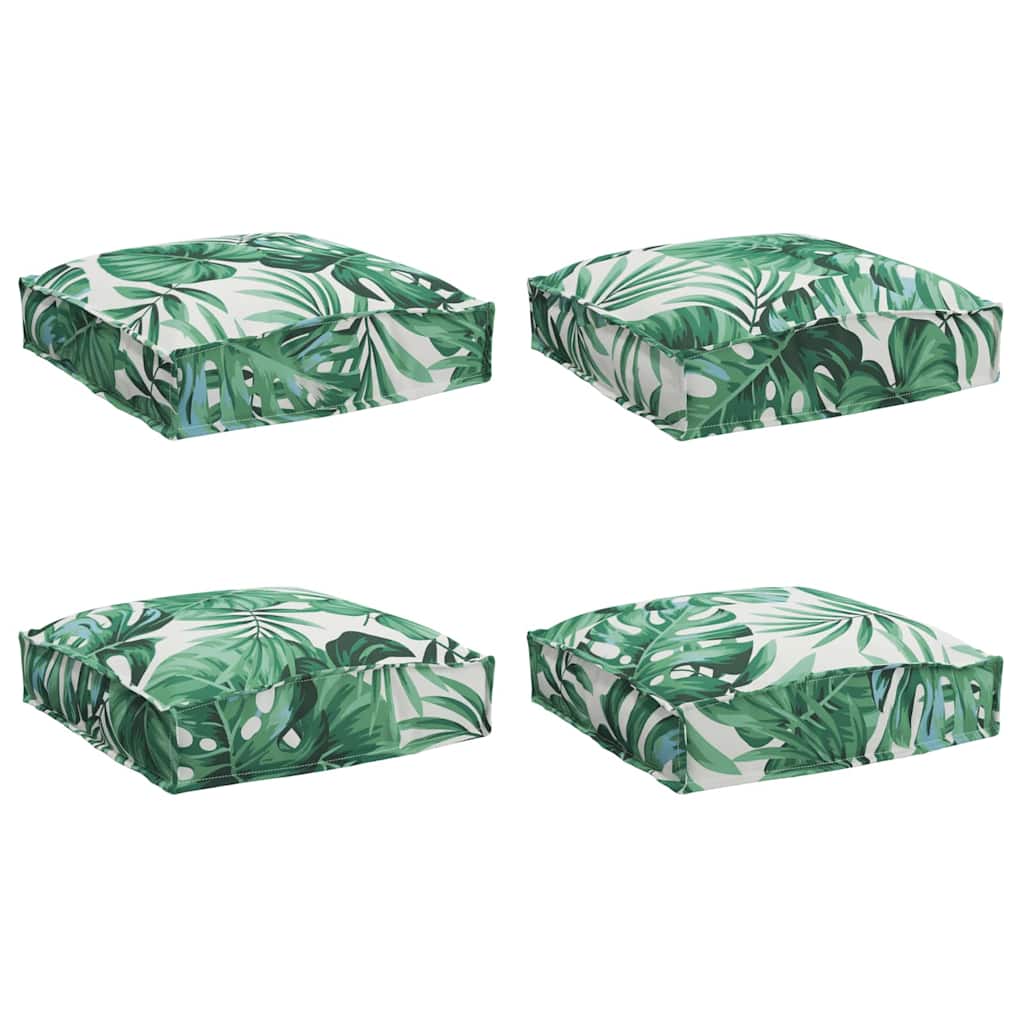 Kissen Blatt 4 pcs Blattmuster 40 x 40 x 8 cm Oxford-Stoff