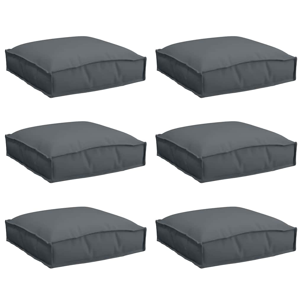 Kissen 6 pcs Anthrazit 40 x 40 x 8 cm Oxford-Stoff