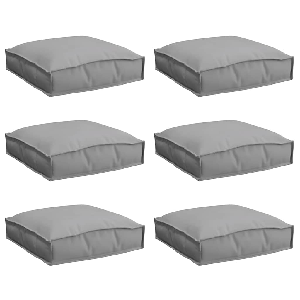 Kissen 6 pcs Grau 40 x 40 x 8 cm Oxford-Stoff
