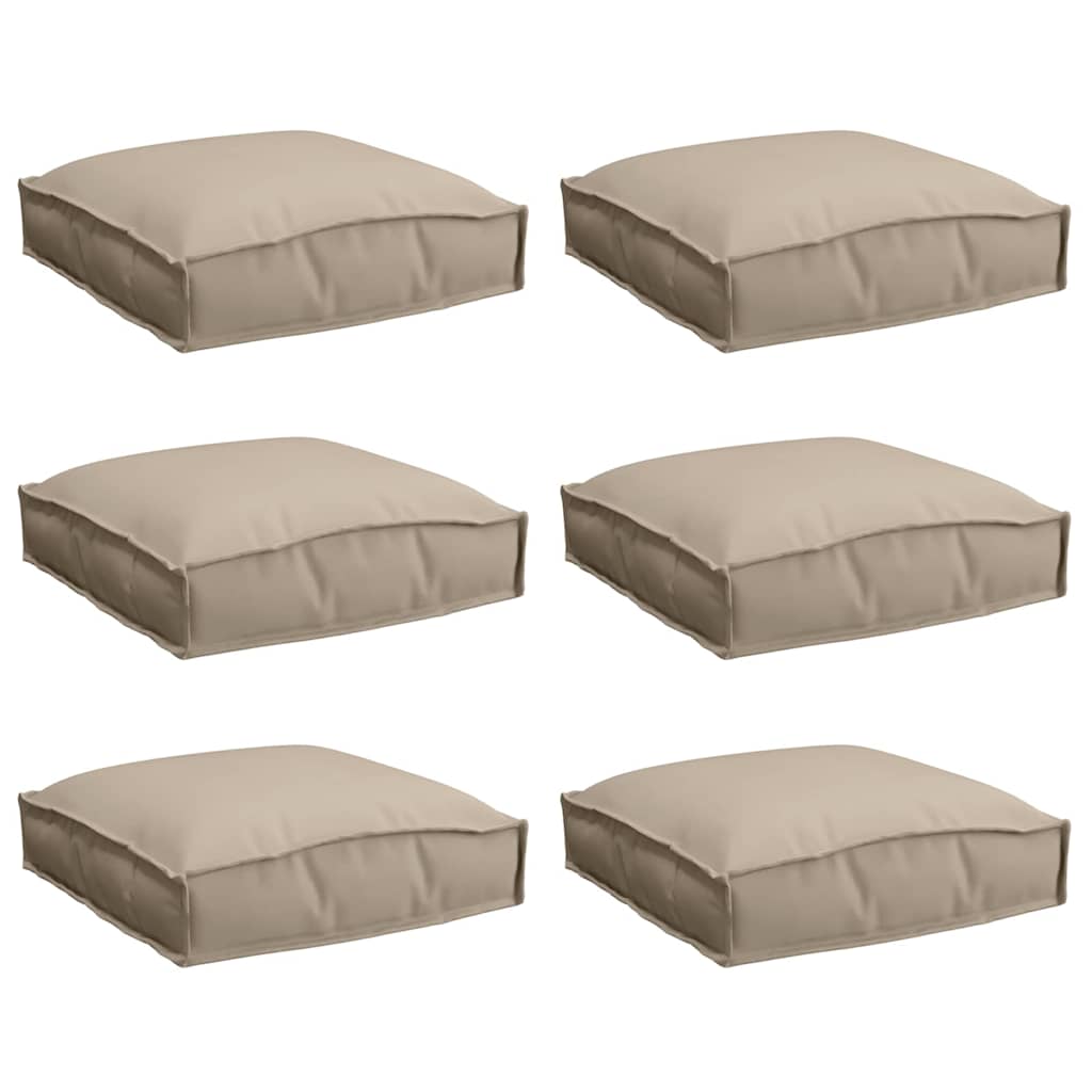 Kissen 6 pcs Taupe 40 x 40 x 8 cm Oxford-Stoff