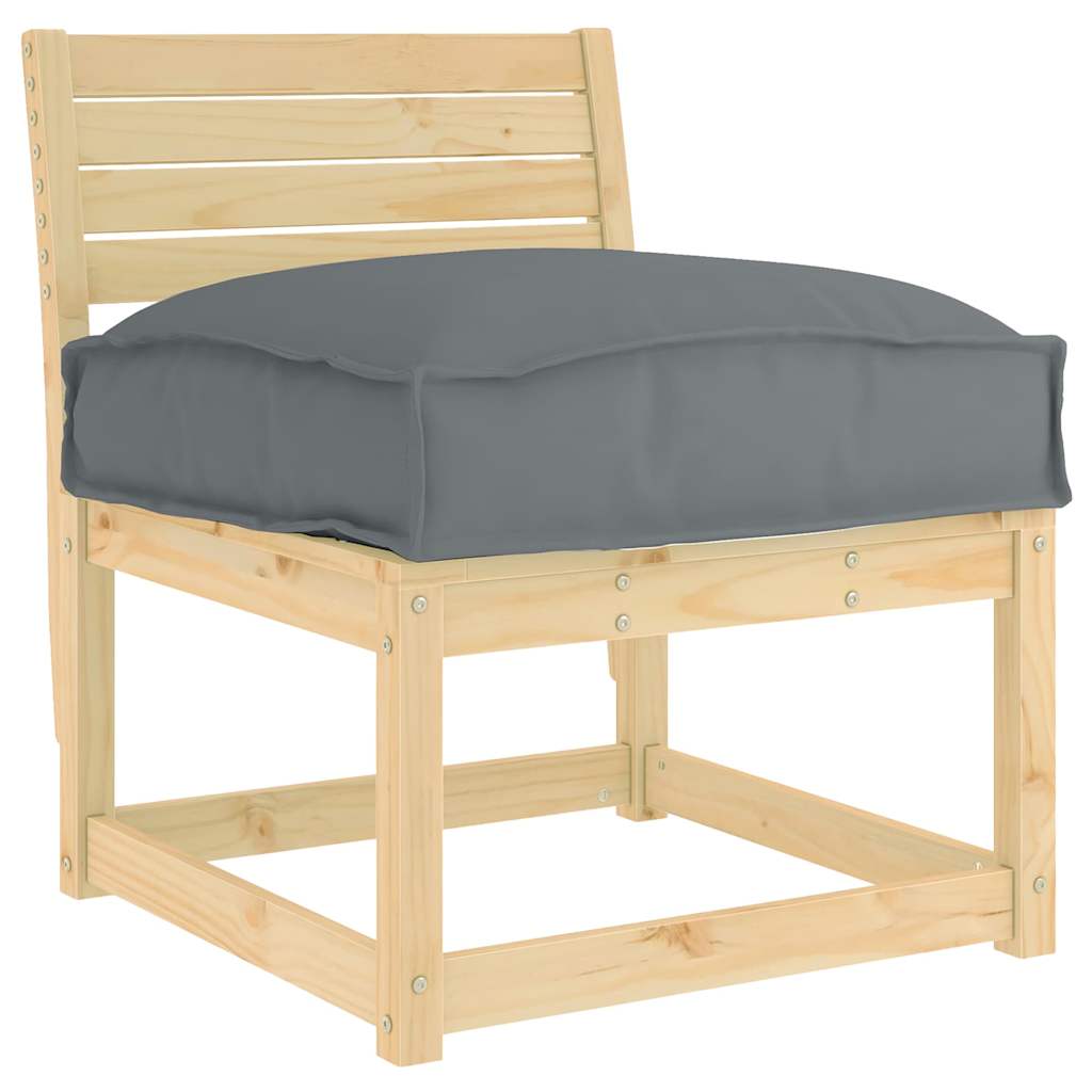 Kissen Anthrazit 60 x 40 x 8 cm Oxford-Stoff