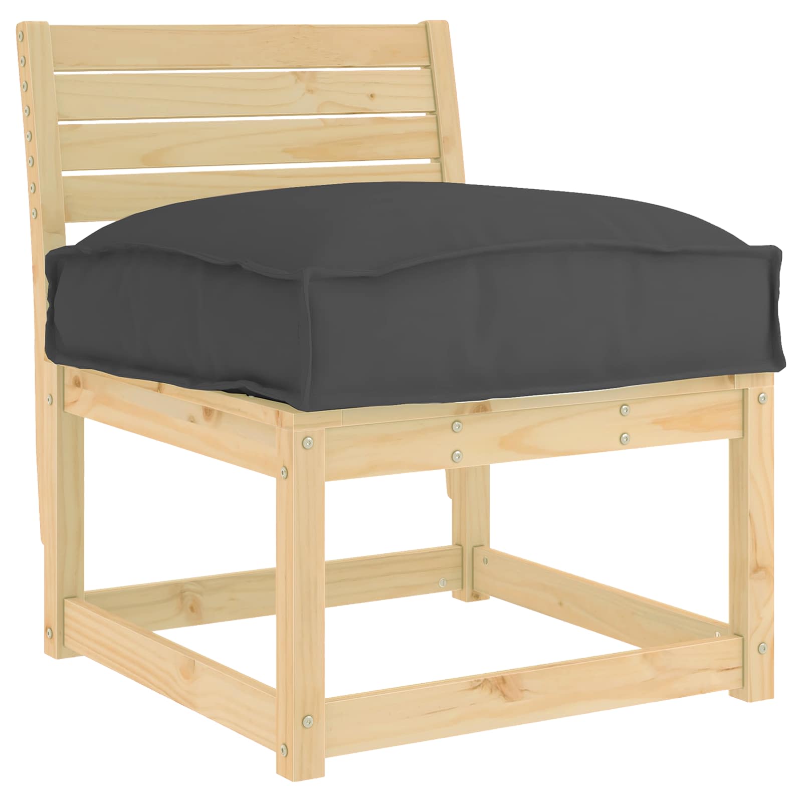 Kissen Schwarz 60 x 40 x 8 cm Oxford-Stoff