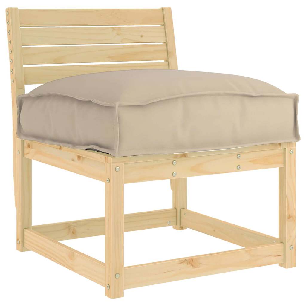 Kissen Taupe 60 x 40 x 8 cm Oxford-Stoff