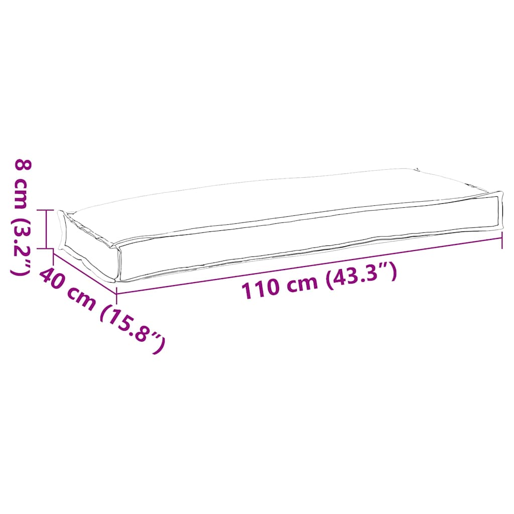 Kissen Beige 110 x 40 x 8 cm Oxford-Stoff