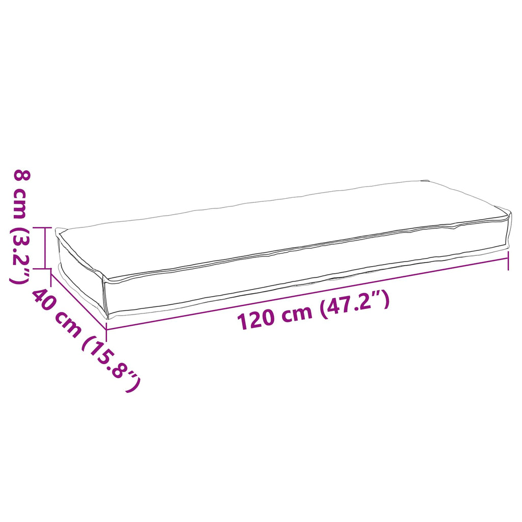 Kissen Creme 120 x 40 x 8 cm Oxford-Stoff