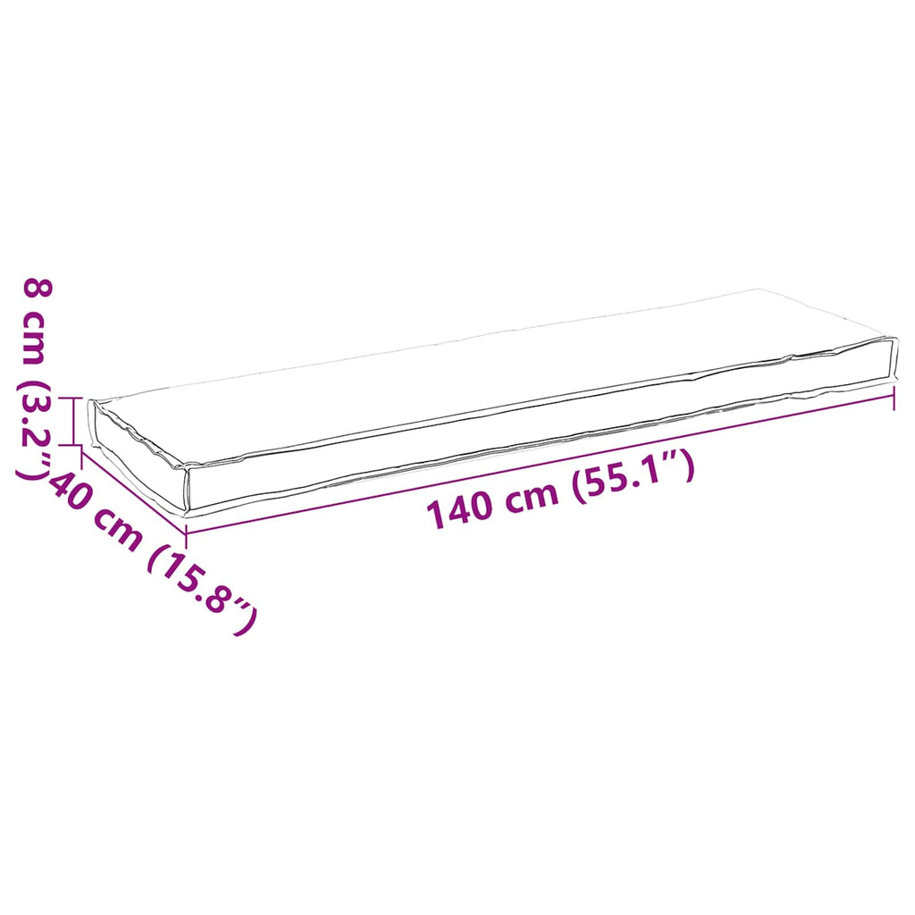 Kissen Taupe 140 x 40 x 8 cm Oxford-Stoff