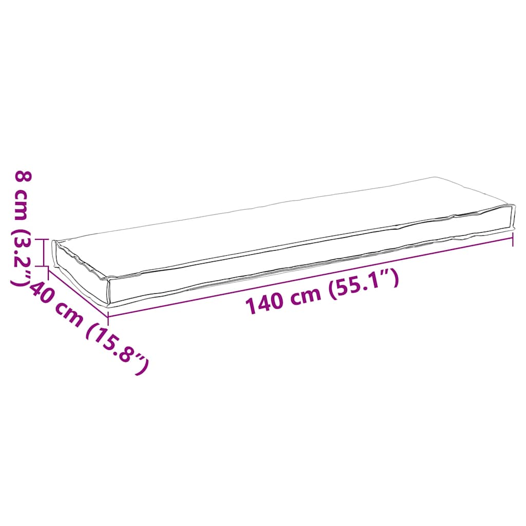 Kissen Blatt Blattmuster 140 x 40 x 8 cm Oxford-Stoff