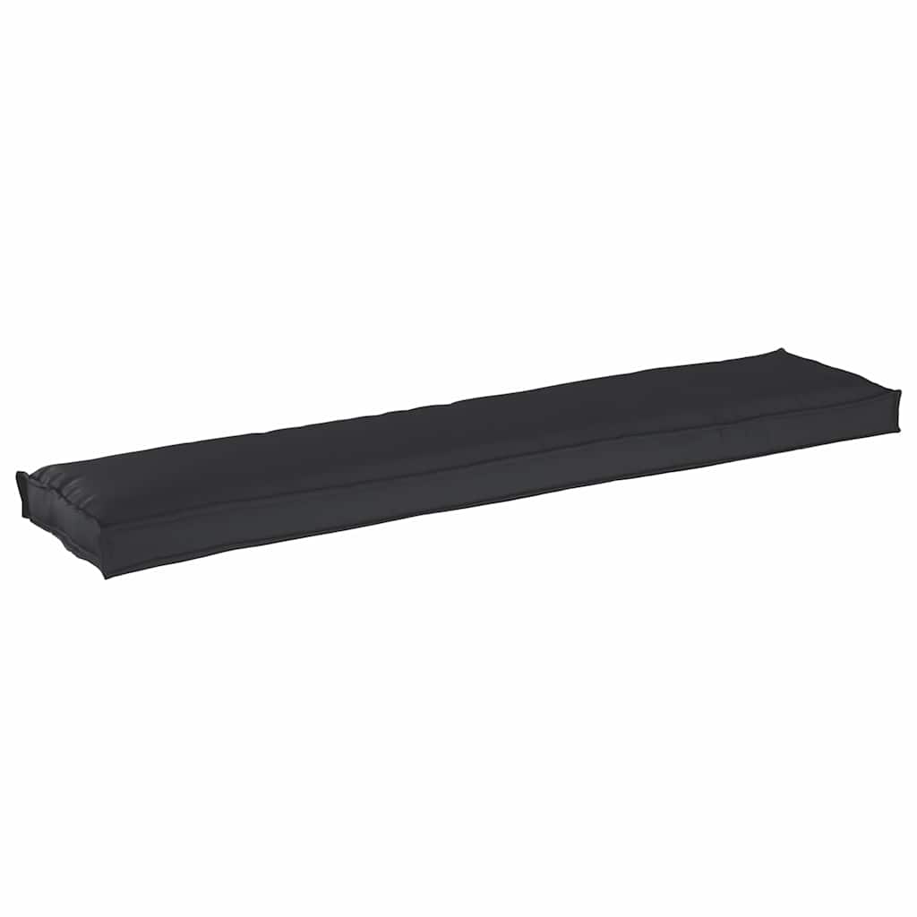 Palettenkissen Schwarz 180 x 40 x 8 cm Oxford-Stoff