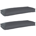 Palettenkissenset 2 pcs Anthrazit 100 x 40 x 8 cm Oxford-Stoff